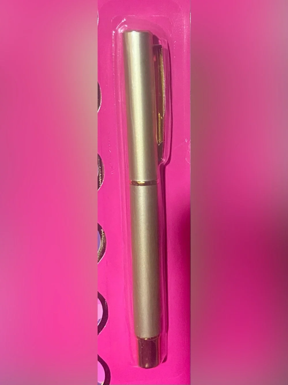 Betsey Johnson premium padfolio bright purple cover pink rose pattern gold pen